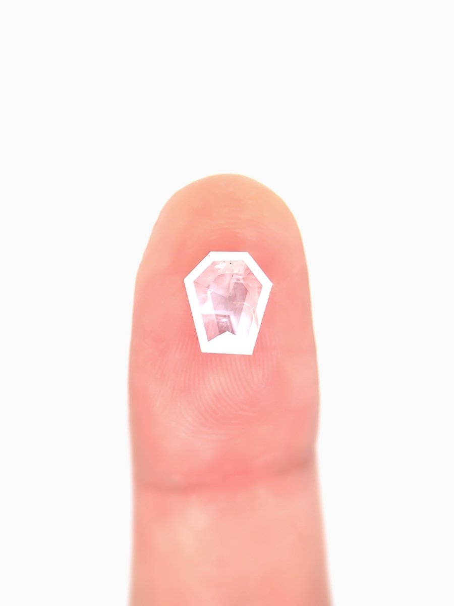 1.25CT Misty White Salt and Pepper Shield Inventory SKU SPSHLD-02