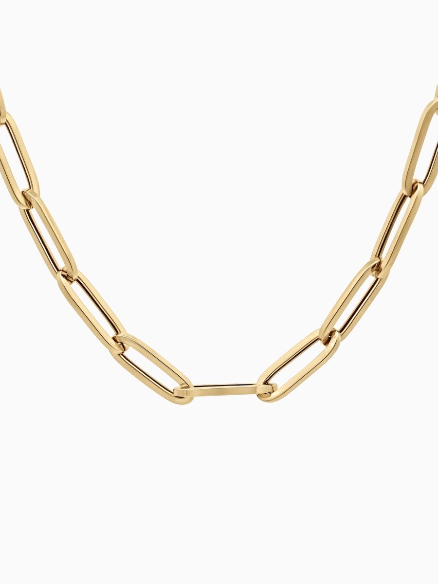14K Gold 4.2mm Paperclip Chain - HIDDENSPACE