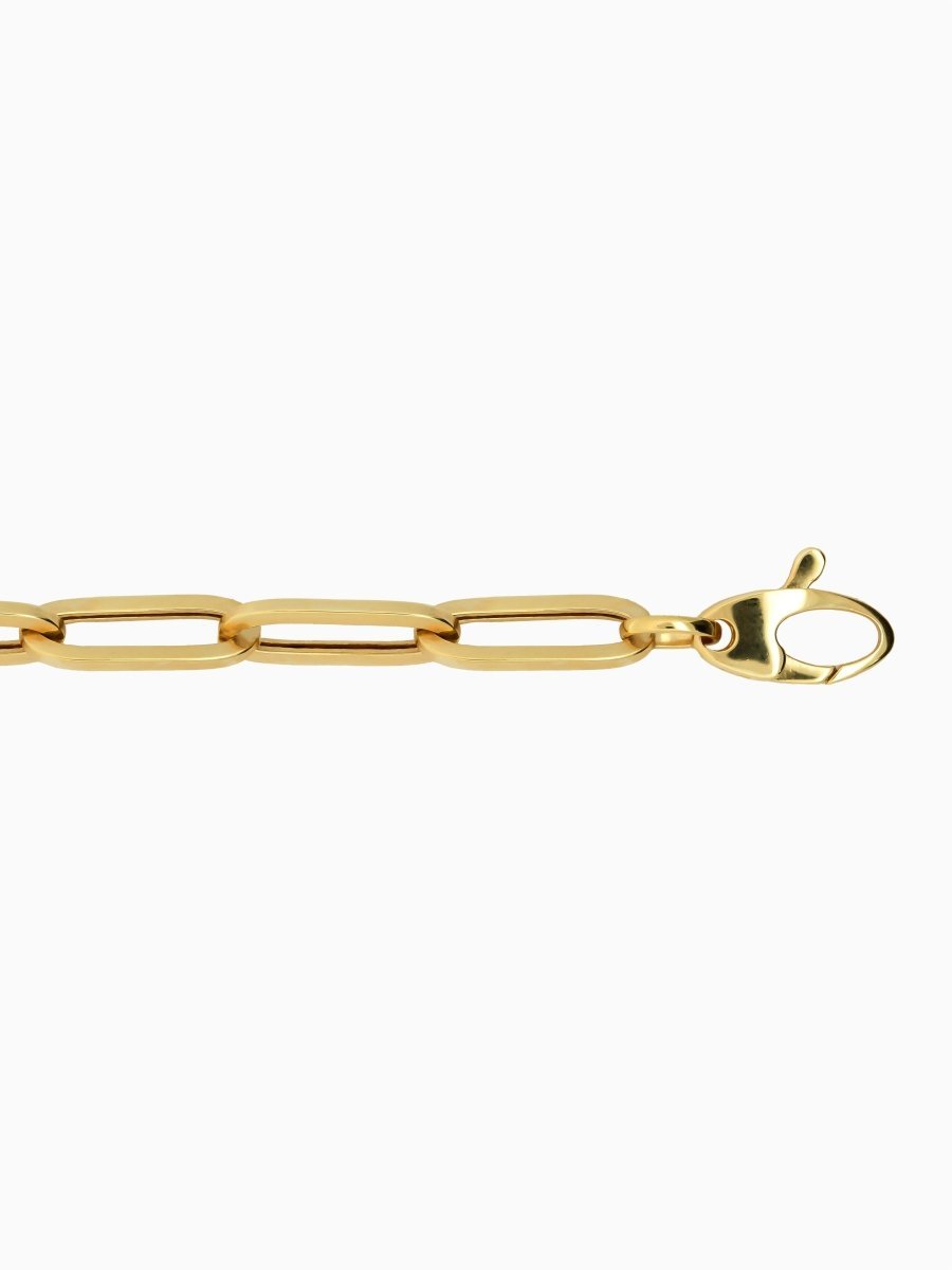 14K Gold 4.2mm Paperclip Chain - HIDDENSPACE