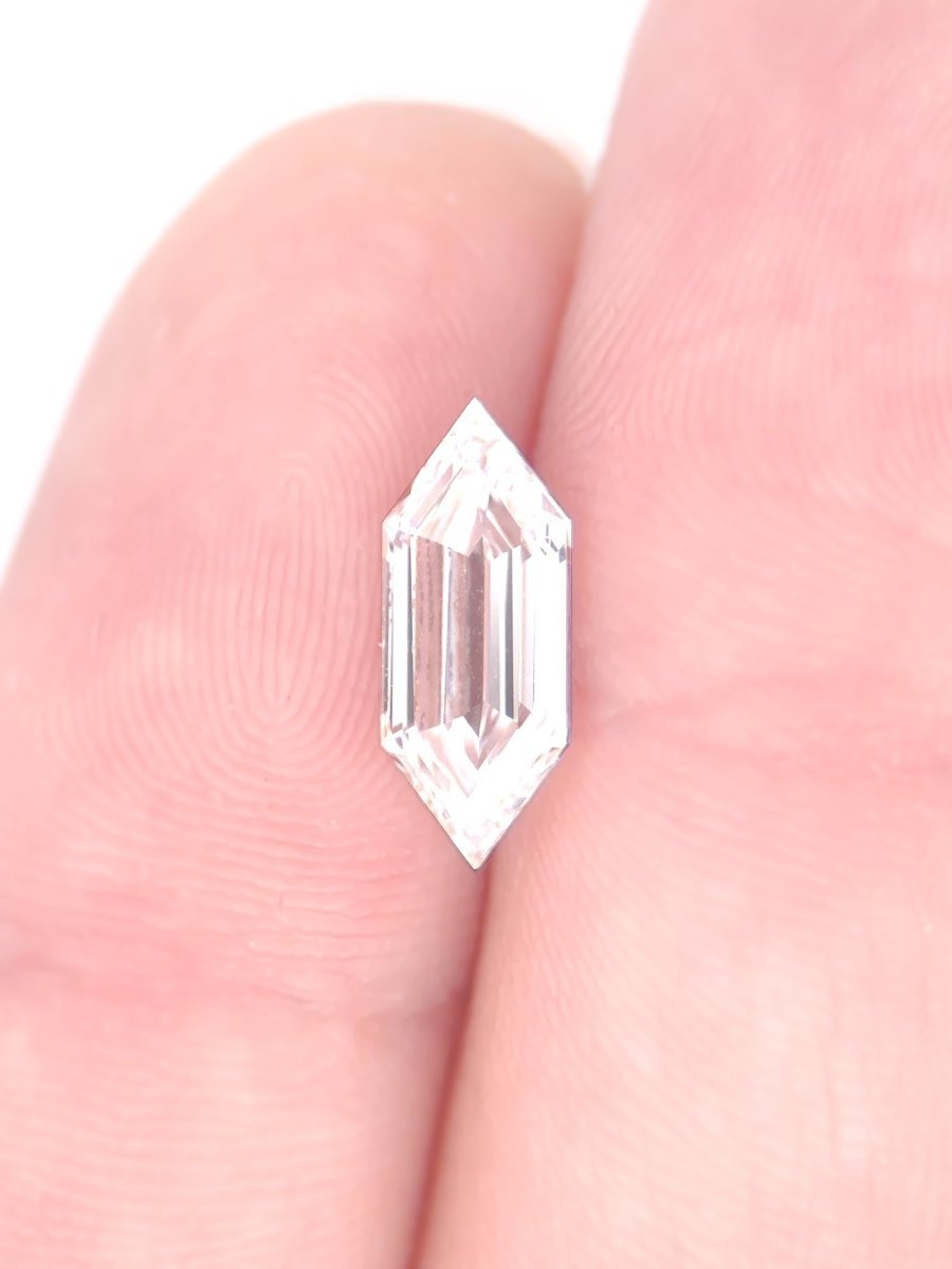 1.70CT White Diamond Hexagon Inventory SKU WDHEXL - 02 - HIDDENSPACE