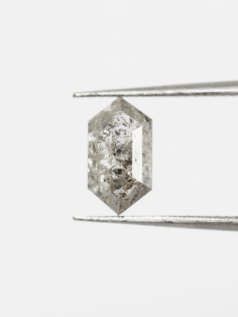 1.75CT Salt and Pepper Hexagon Inventory SKU SPHEX-01