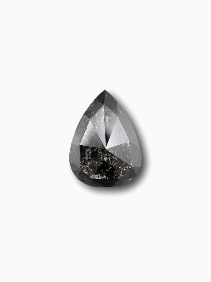 1.87ct | Salt & Pepper Pear Shape Rose Cut Diamond - HIDDENSPACE
