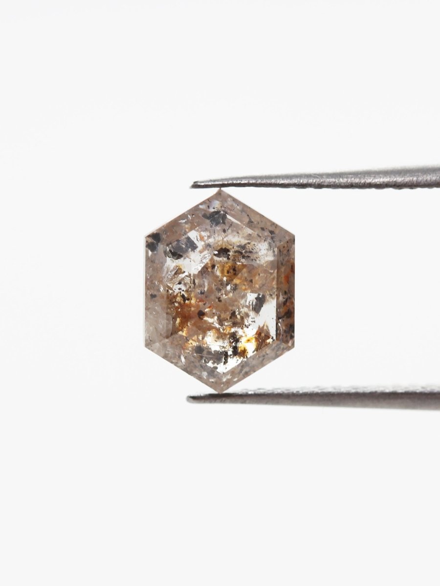 2,15 CT Salz- und Pfeffer-Sechseck-Inventar SKU SPHEXU-05