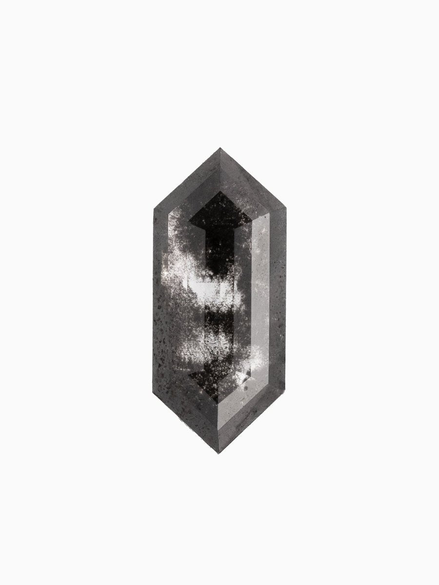 2.47CT Lab-Grown Salt and Pepper Hexagon Inventory SKU SPHEXL-02 - HIDDENSPACE