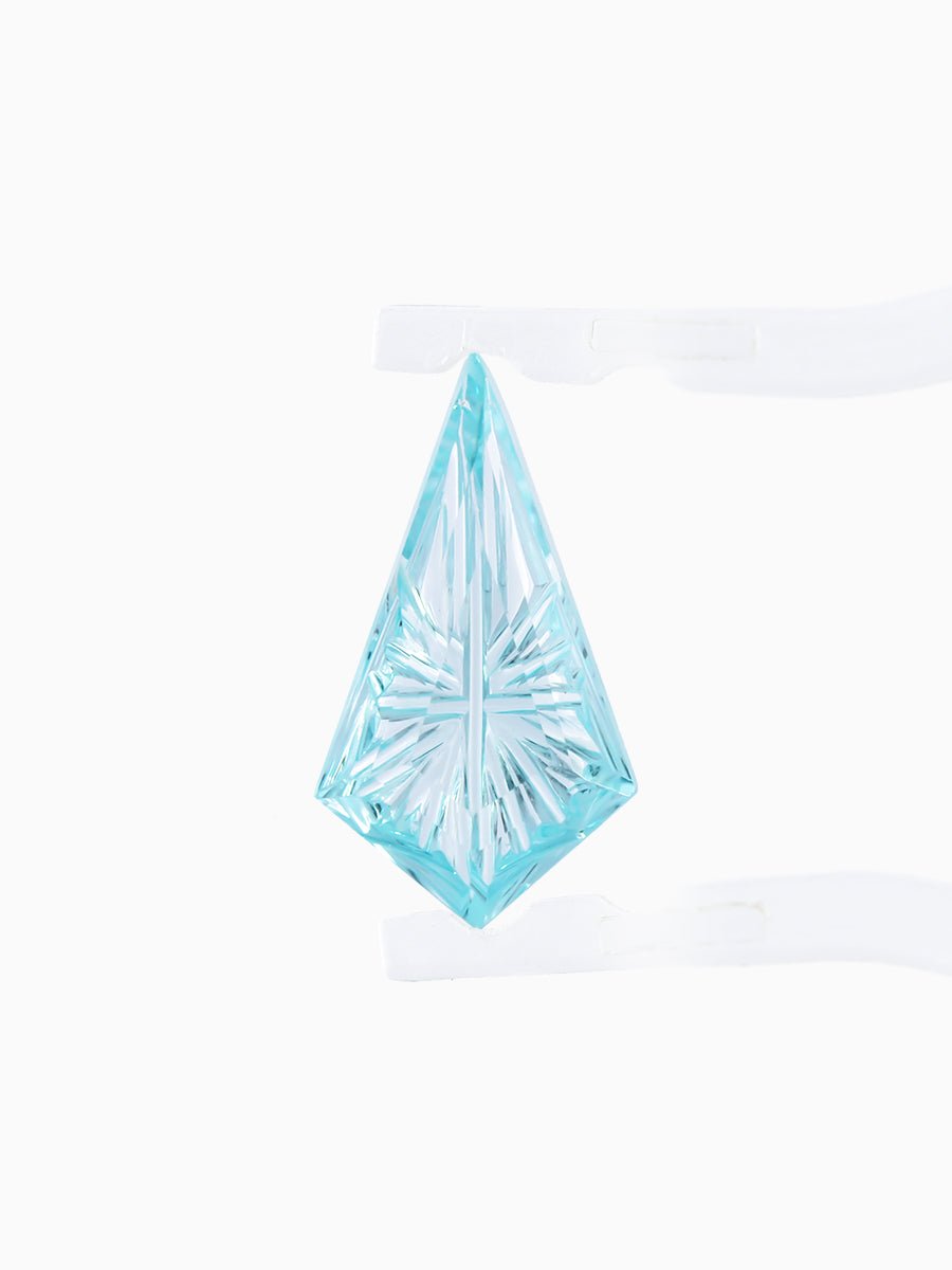 2.51CT Designer - Cut Teal Lab - Grown Sapphire Kite SKU DSAL - KITE - 06 - HIDDENSPACE