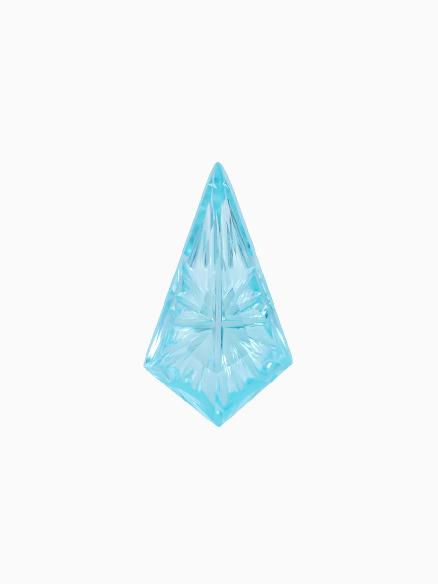 2.51CT Designer - Cut Teal Lab - Grown Sapphire Kite SKU DSAL - KITE - 06 - HIDDENSPACE