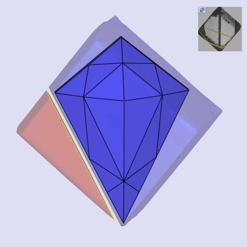topographical render of diamond kite