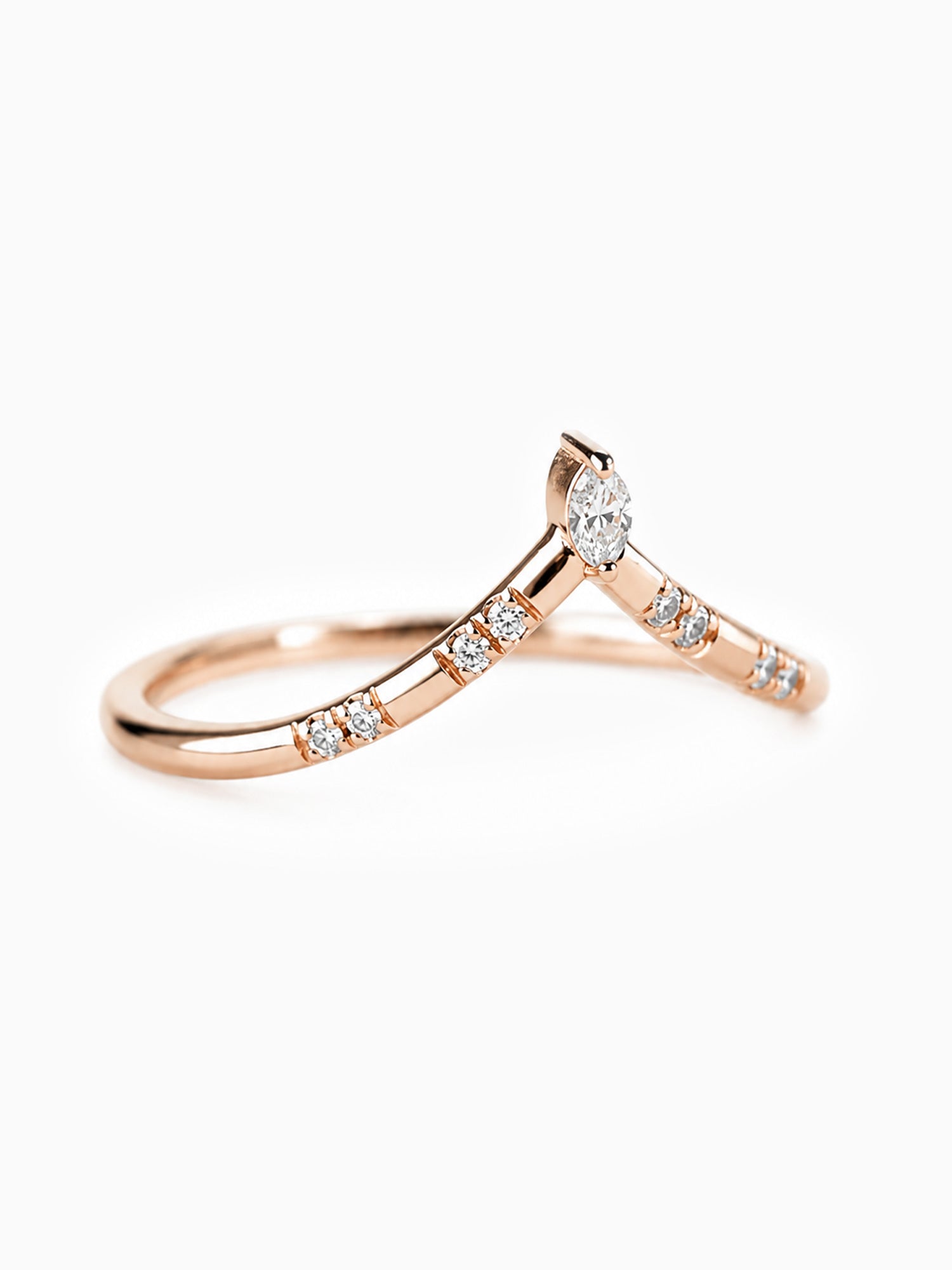 Diamond wedding band stacking rings