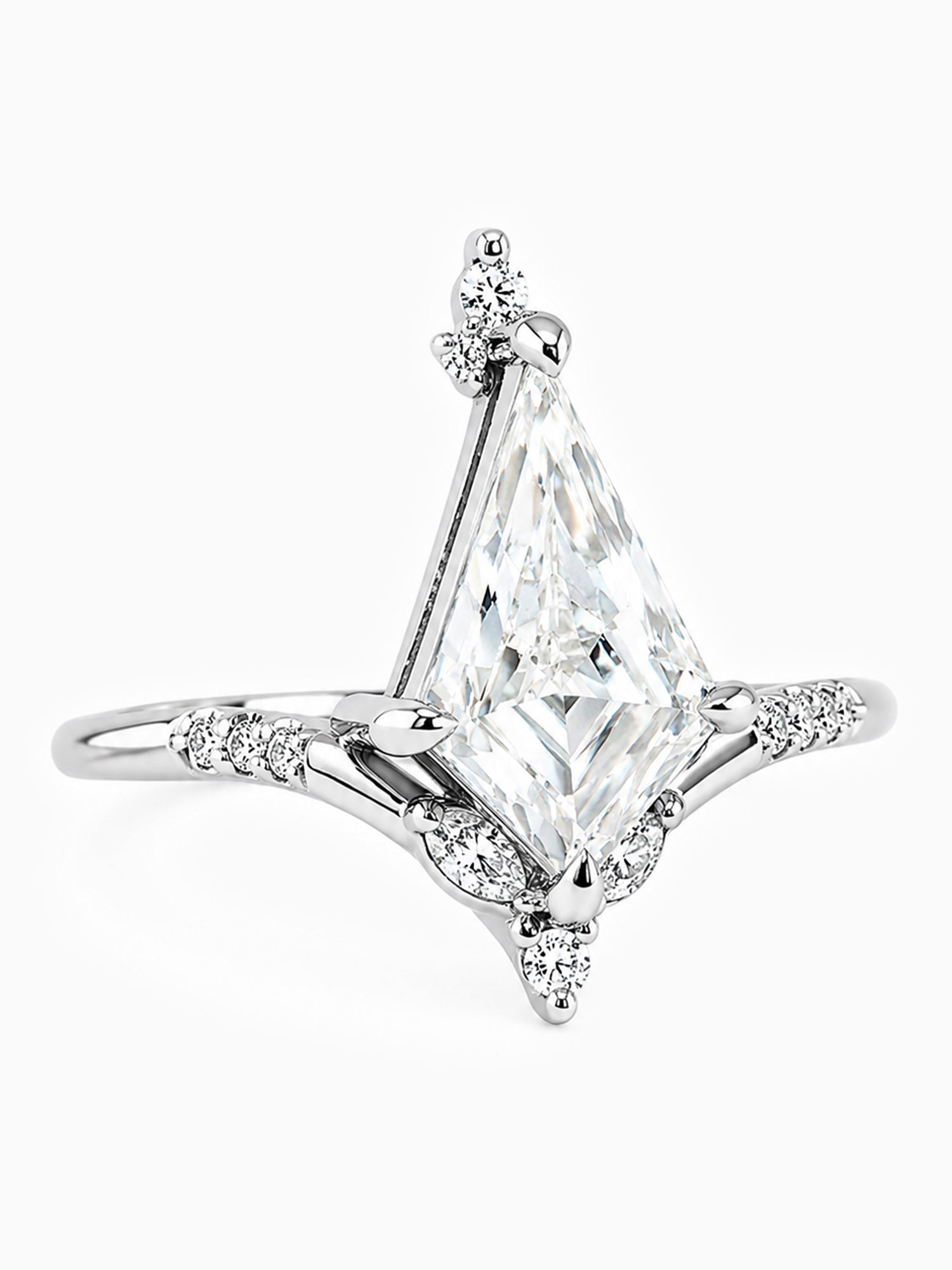 Diamond fine jewelry engagement ring Kite Moissanite ring