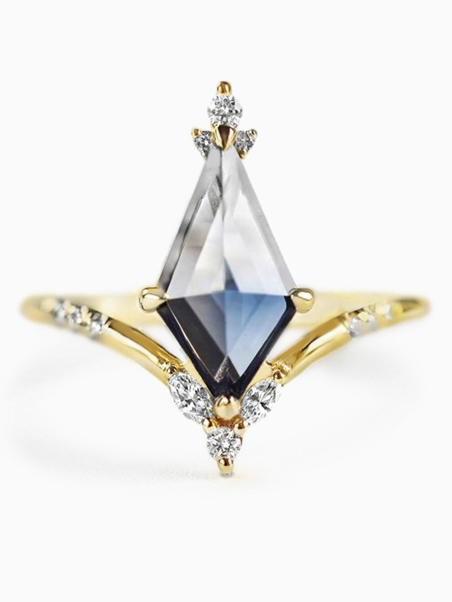 sapphire engagement ring fine jewelry kite sapphire diamond wedding ring 14k yellow gold