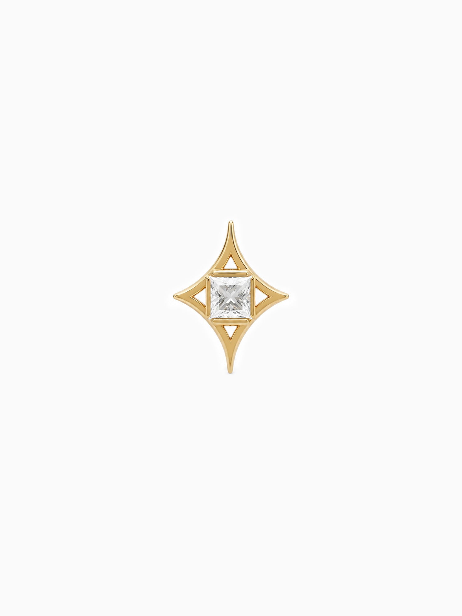 Princess Diamond stud earrings fine jewelry unique art deco fine jewelry