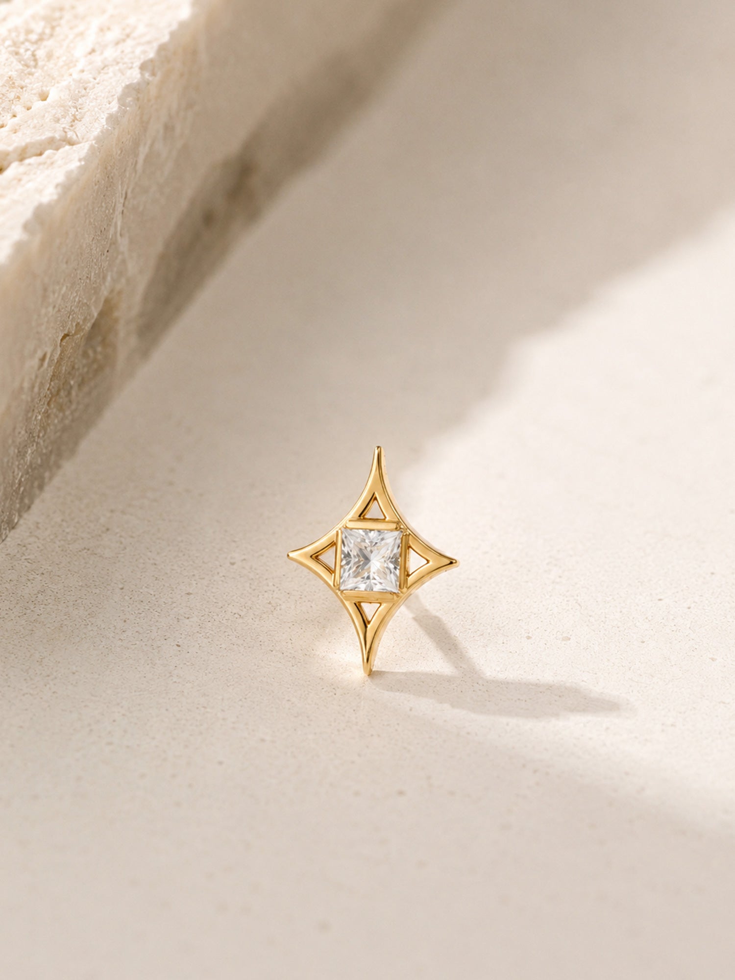 Dakota stud earring 14k yellow gold fine jewelry