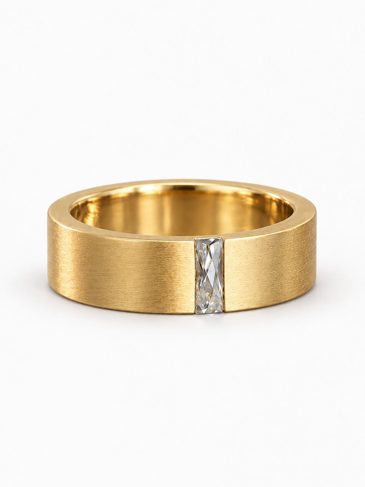 French Baguette Diamond wedding band men's wedding ring fine jewelry brush texture wedding ring