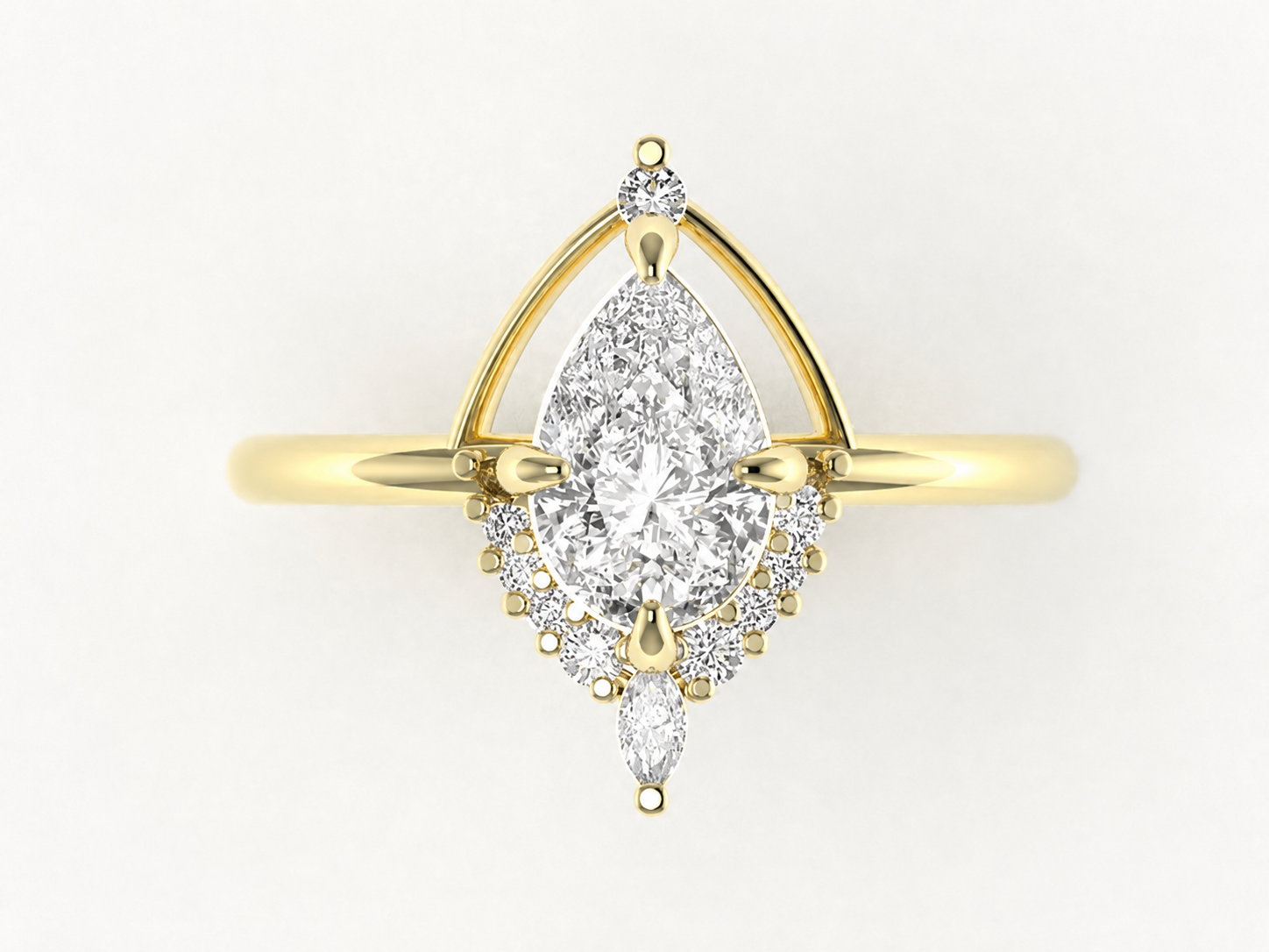 Custom White Diamond Eliana Ring - Alexander