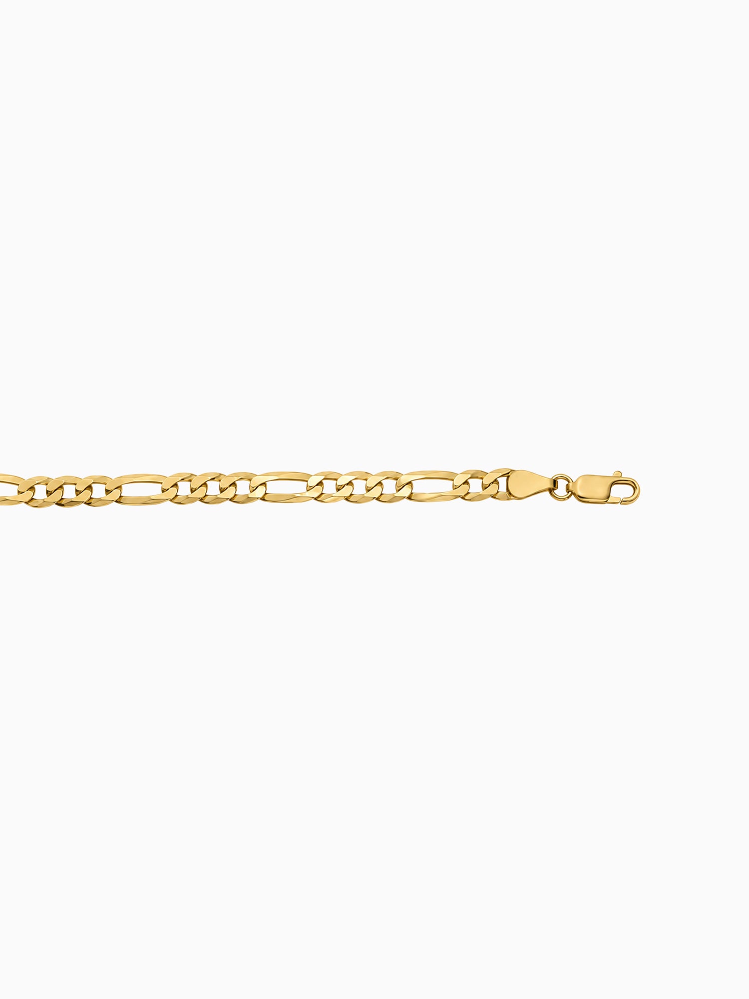 gold plated silver 7.3mm figaro chain lobster clabs