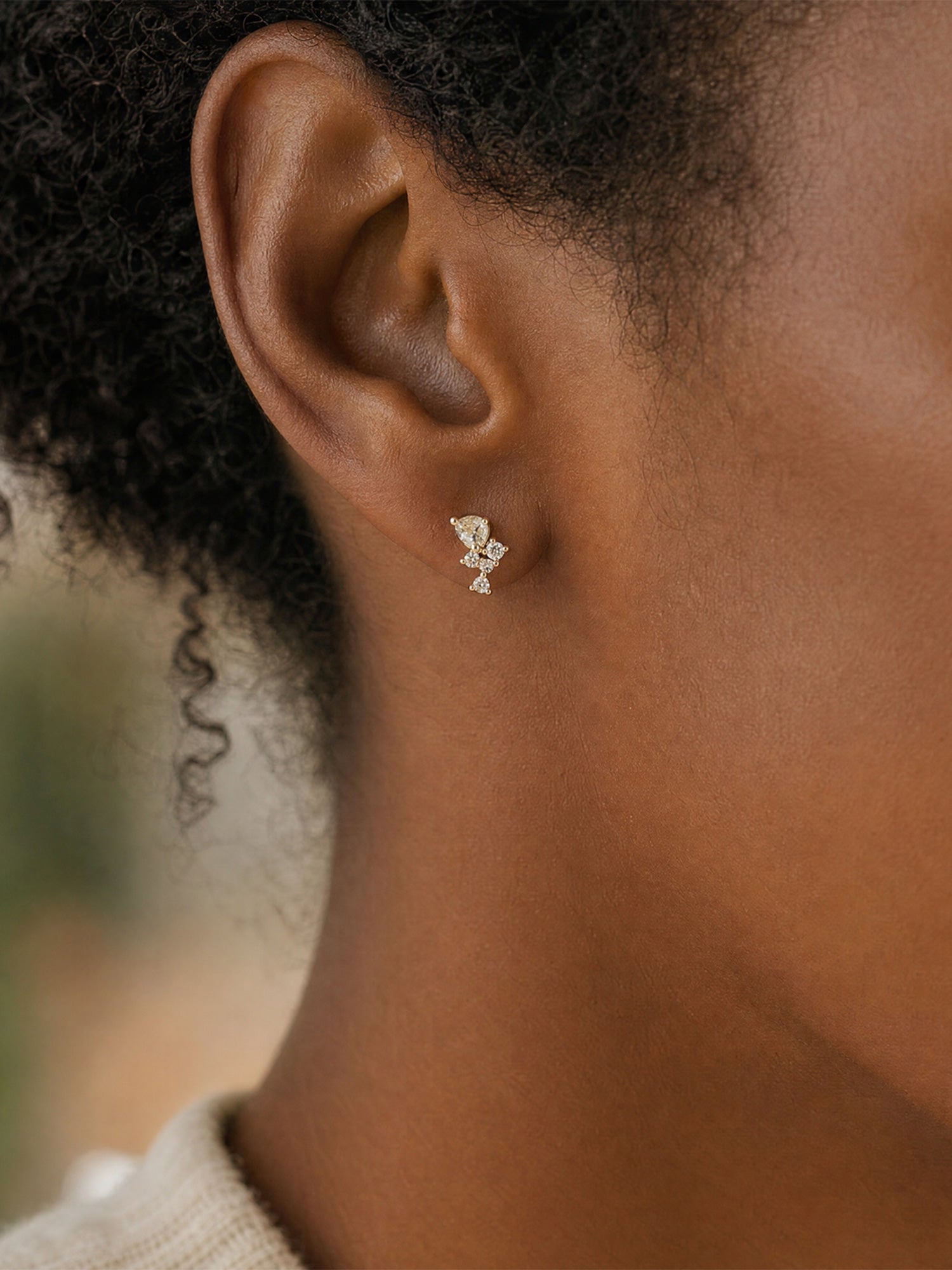 pear diamond fine jewelry earring gift for her luxury diamond stud earring gift set