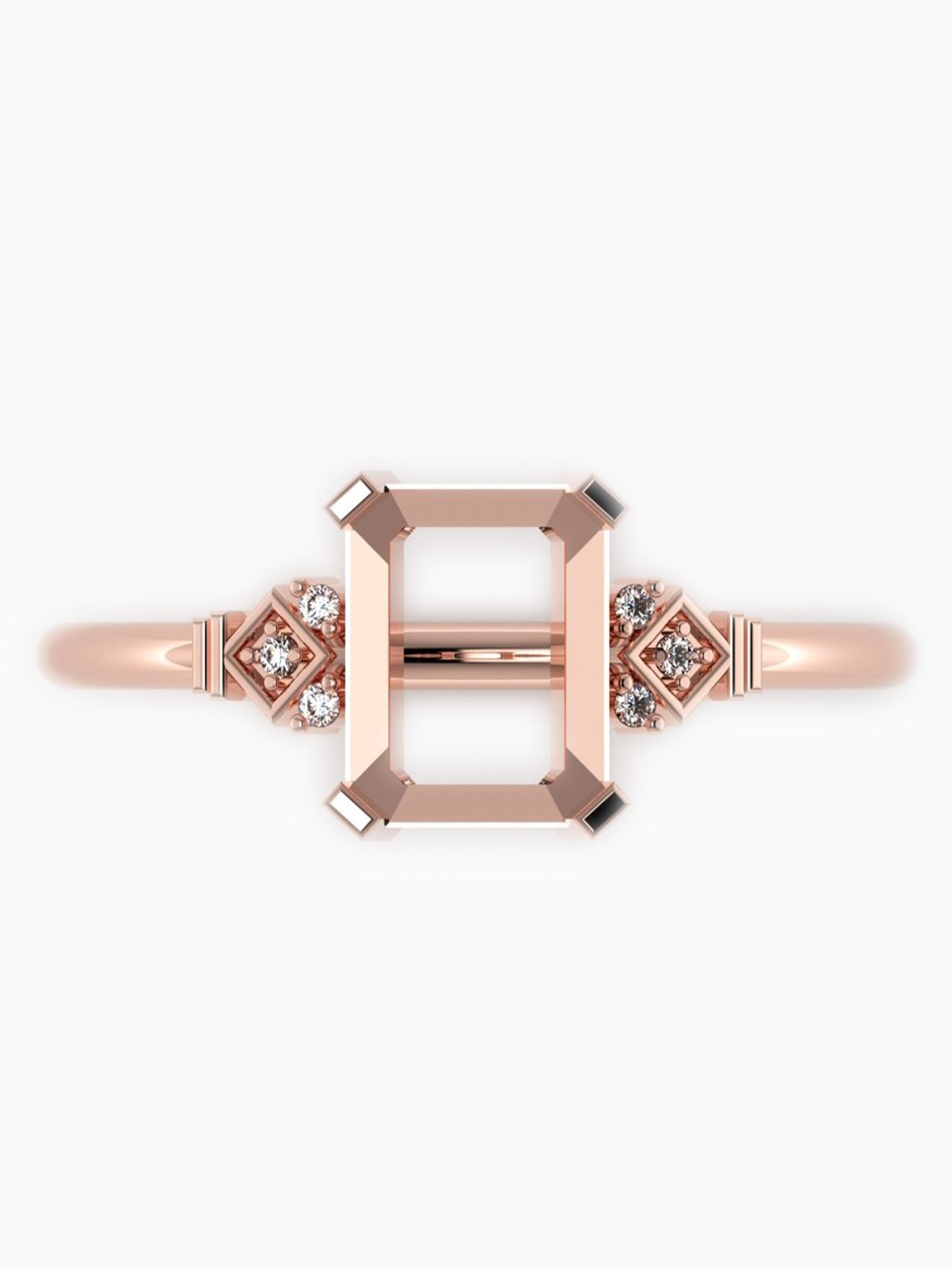 14K Rose Gold fine jewelry engagement ring wedding ring diamond ring