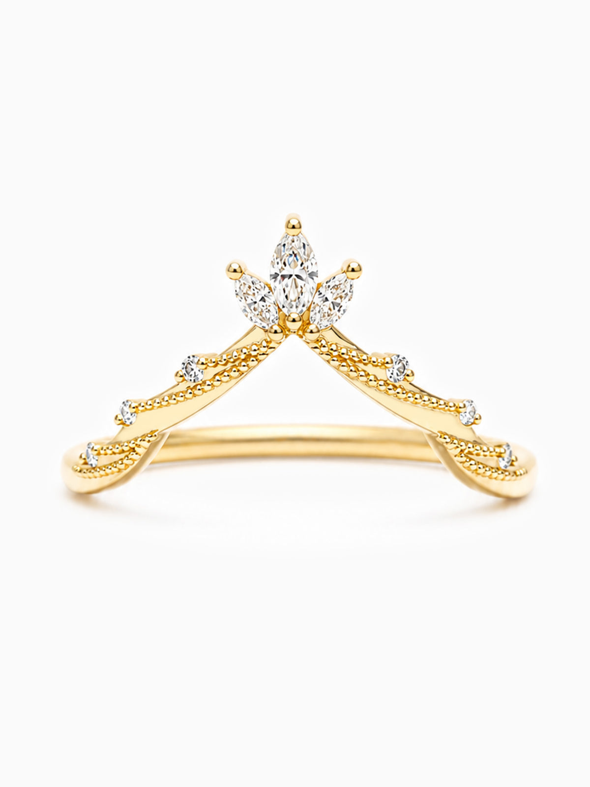 Marquise Diamond Matching band wedding ring fine jewelry layered band unique modern vintage ring