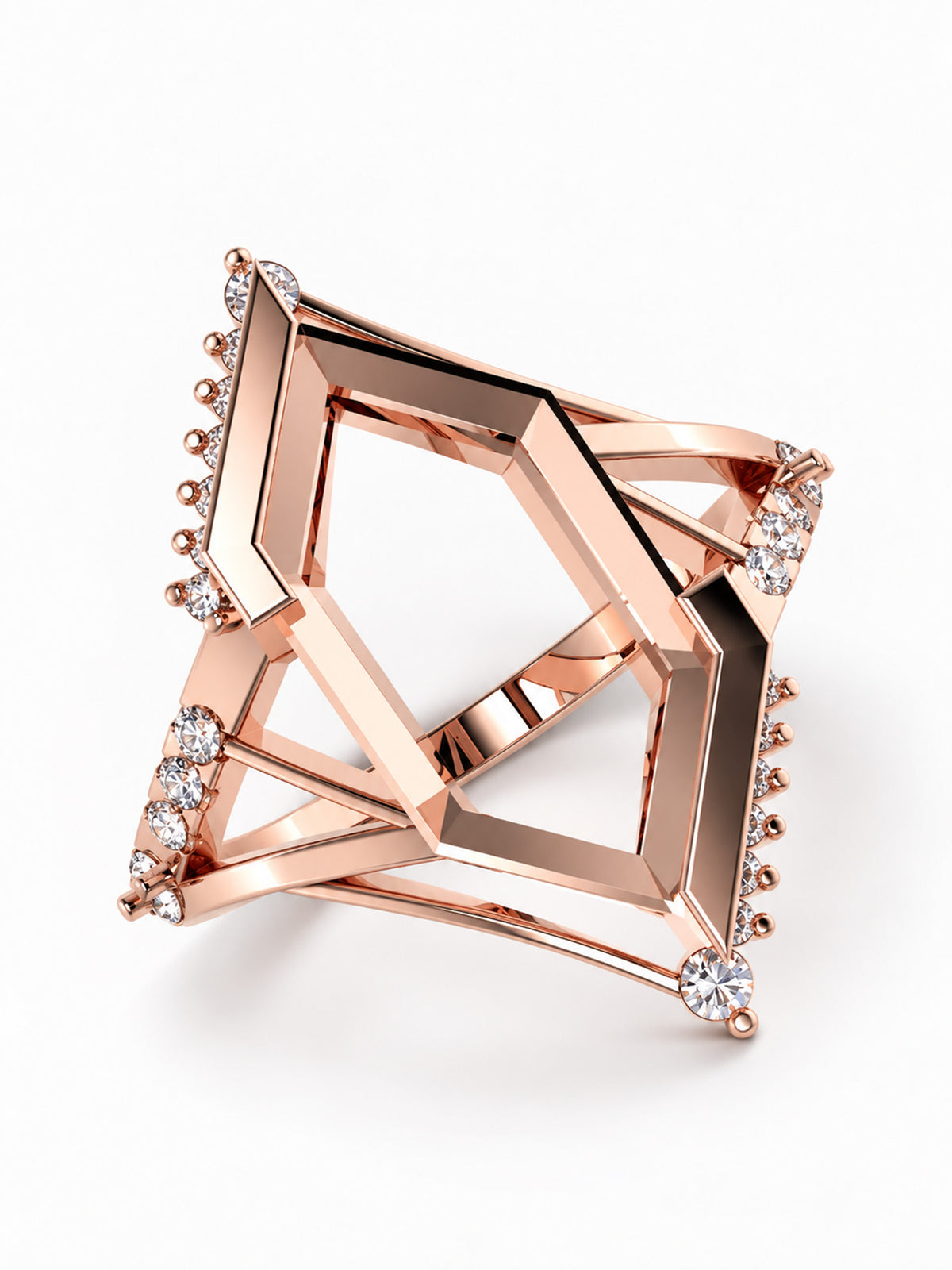 Geometric Fine jewelry diamond engagement ring diamond wedding ring modern art deco proposal ring