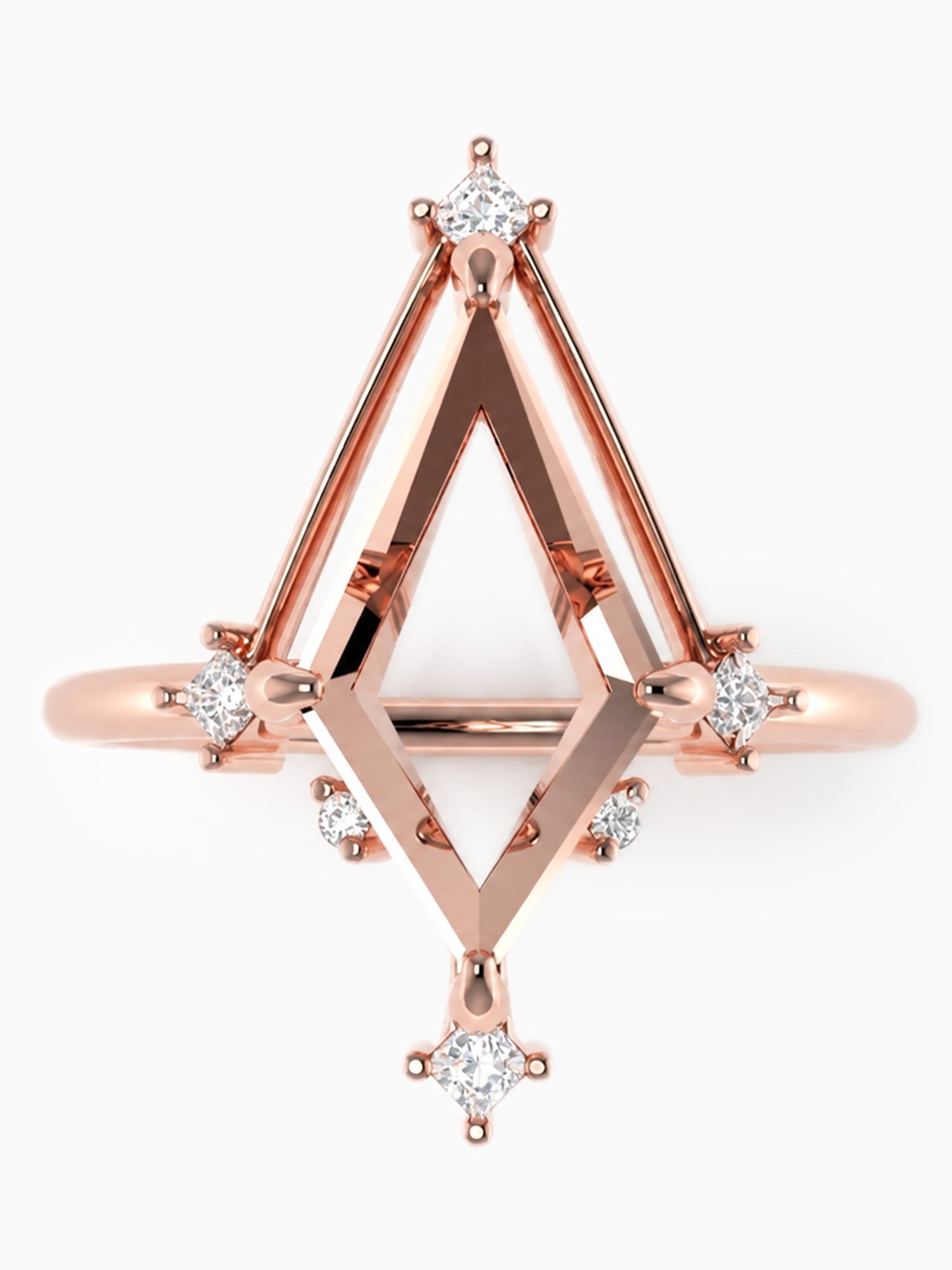 Kite unique engagement ring design