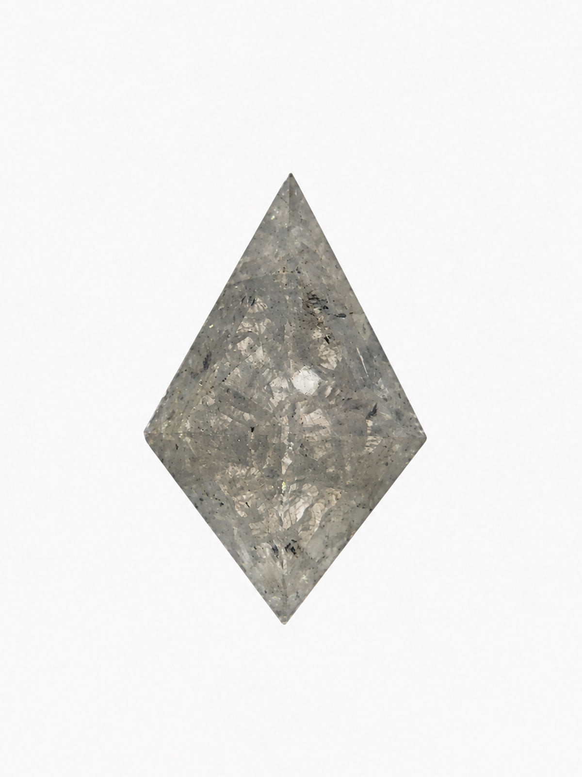 Salt and pepper diamond natural kite one of a kind loose gemstone 1.67ct