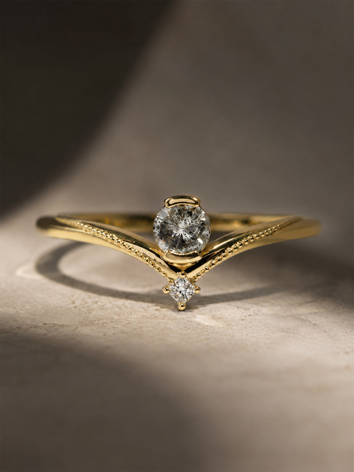 14k yellow gold salt and pepper round diamond statement ring fine jewelry unique ring