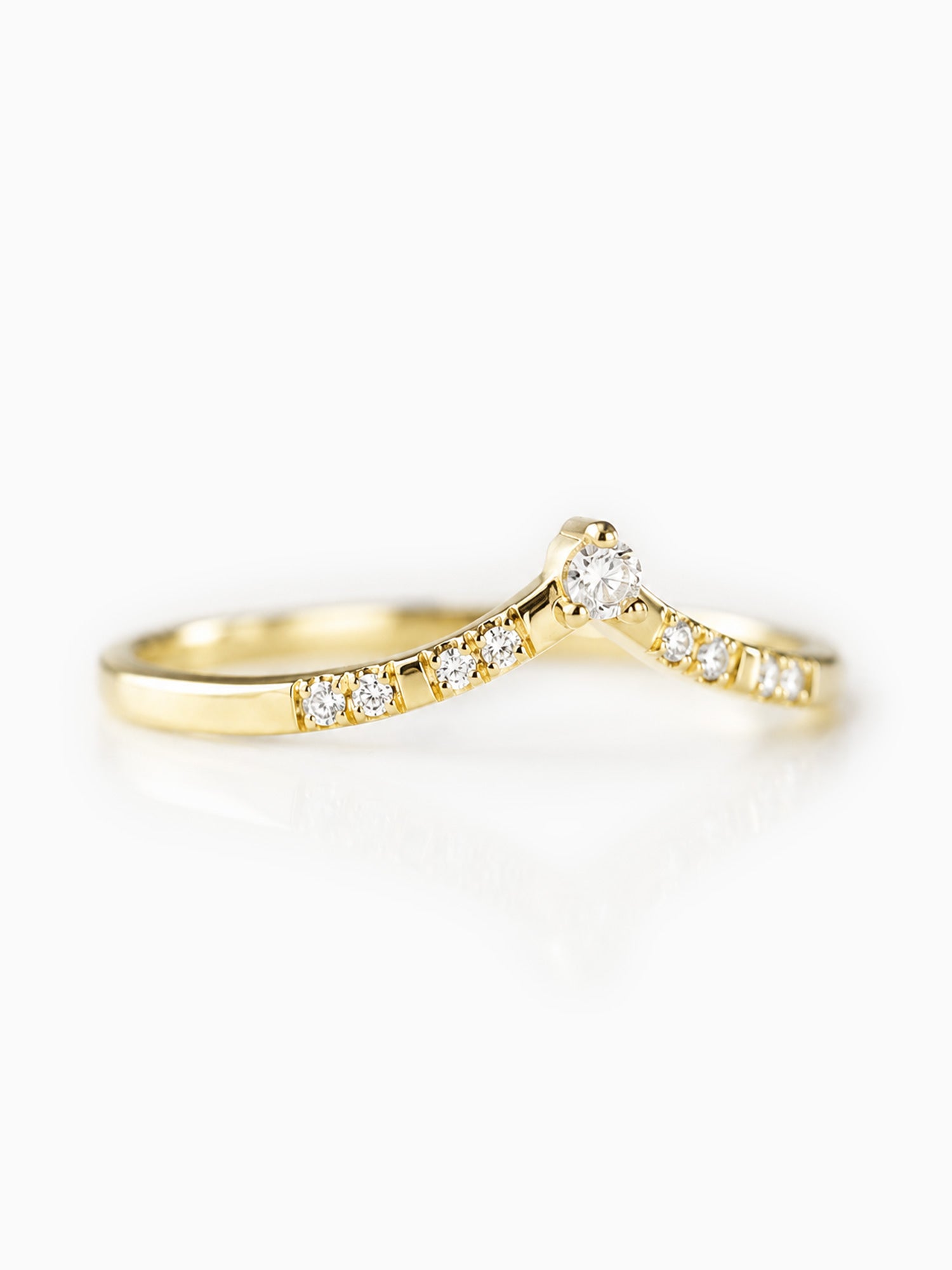 Round wedding ring fine jewelry yellow gold matching band