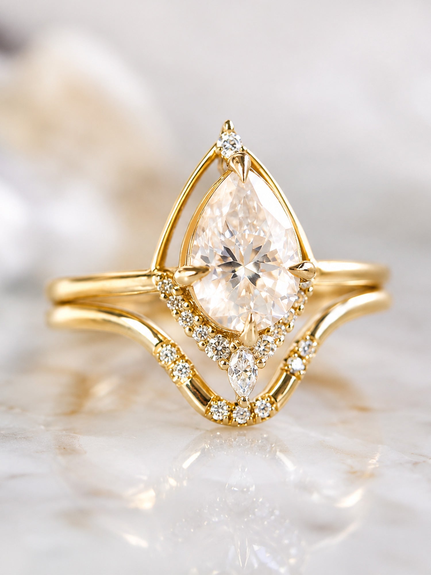 Eliana Ring Set (Ring & Band) - HIDDENSPACE