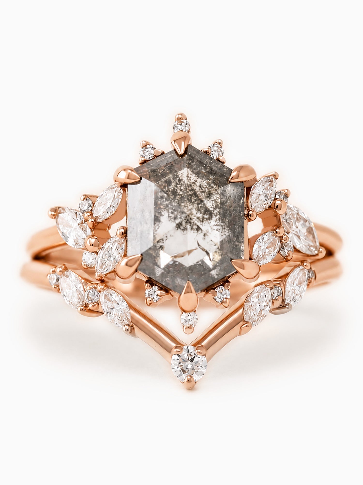 Gabriella Ring Set (Ring & Band) - HIDDENSPACE