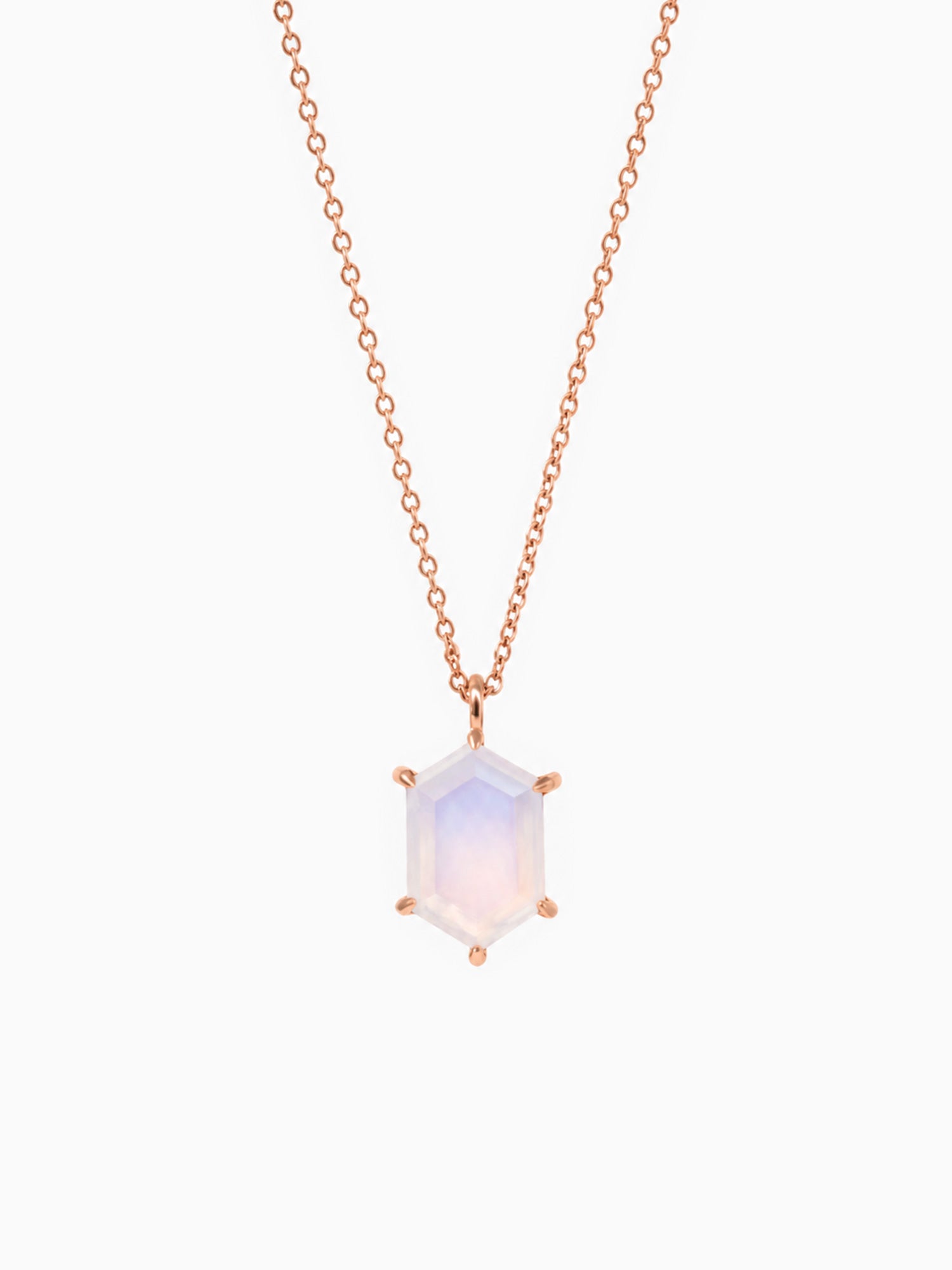 Hexagon moonstone necklace daily fine jewelry