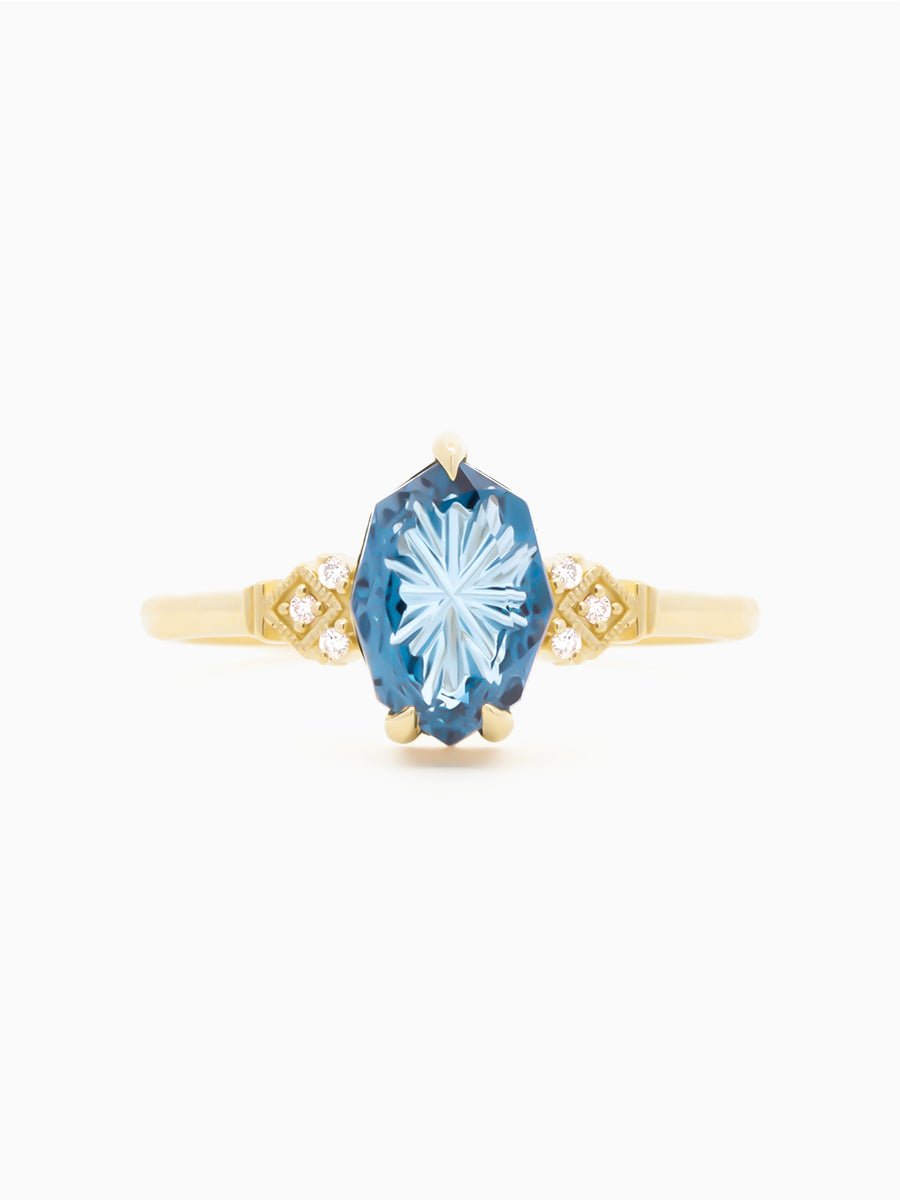 Miastra Ring (Designer - Cut Natural Topaz) - HIDDENSPACE