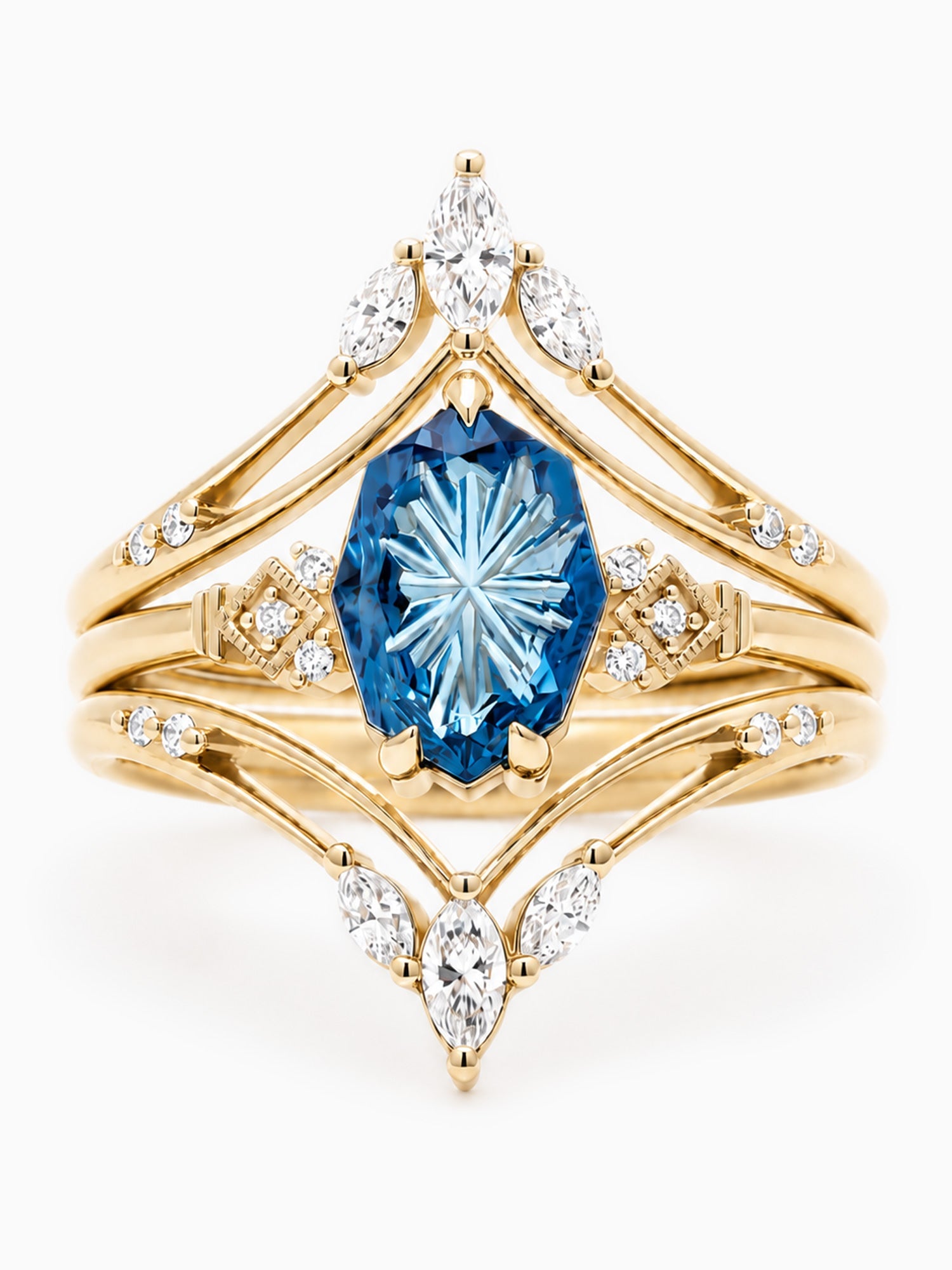 Miastra Ring (Designer - Cut Natural Topaz) - HIDDENSPACE