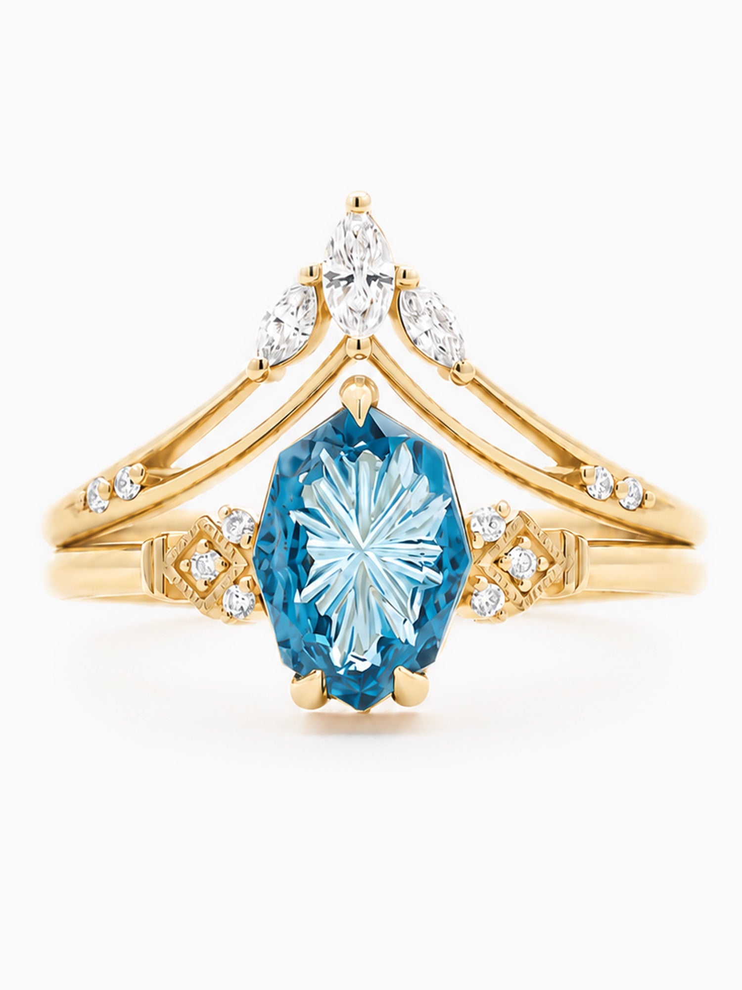 Miastra Ring (Designer - Cut Natural Topaz) - HIDDENSPACE