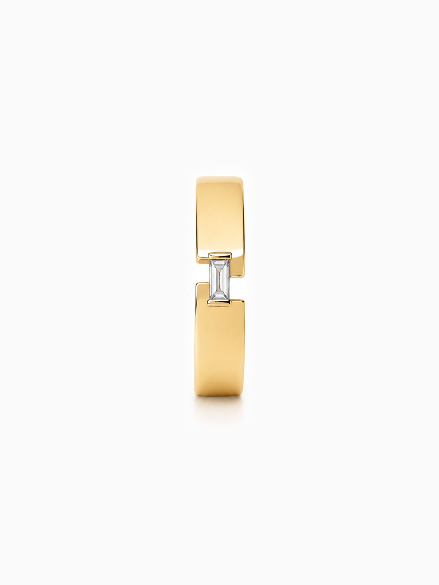 Baguette diamond fine jewelry stud earring daily stud earring