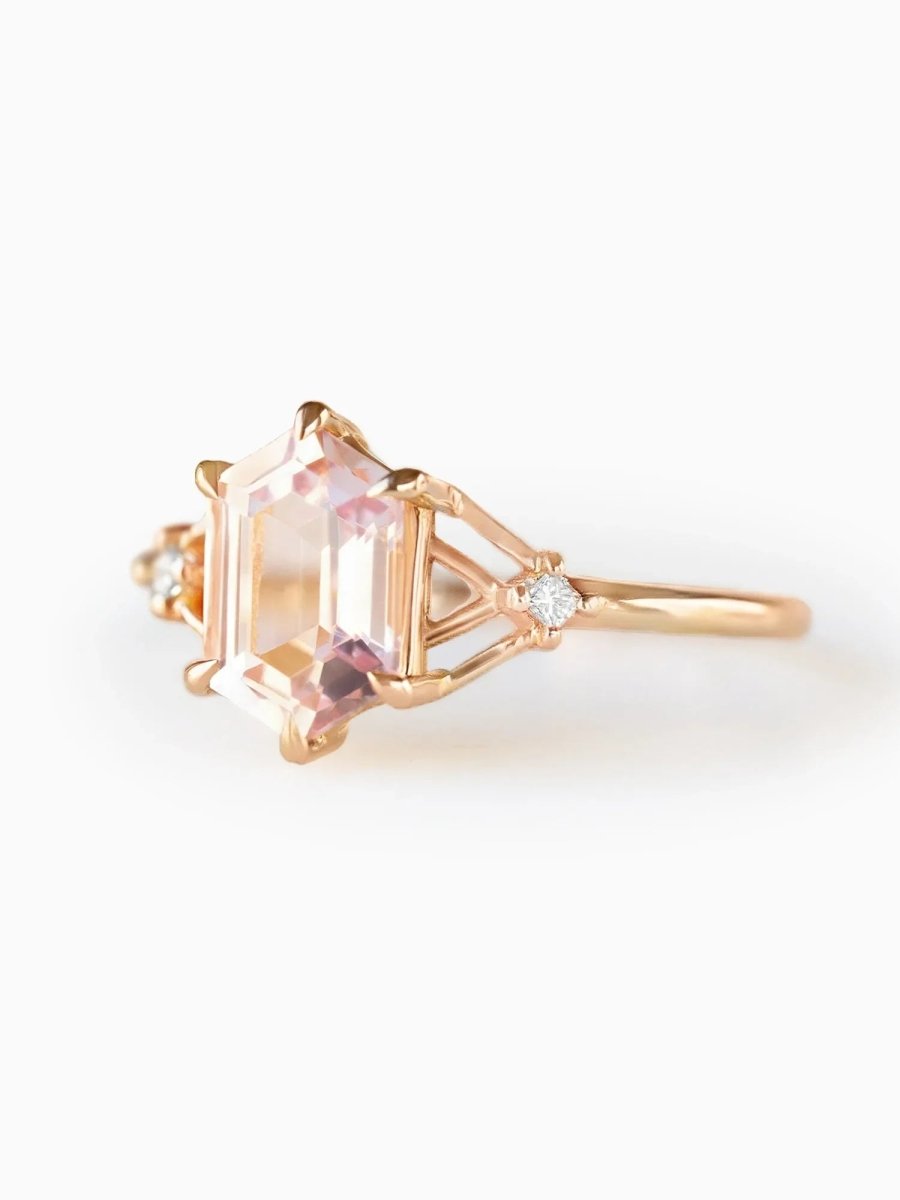 Princess Tracery Ring (Morganite) - HIDDENSPACE