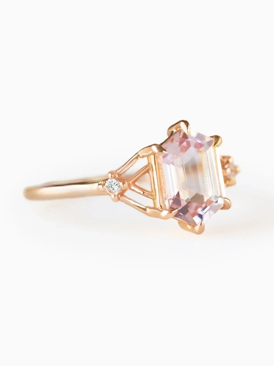 Princess Tracery Ring (Morganite) - HIDDENSPACE