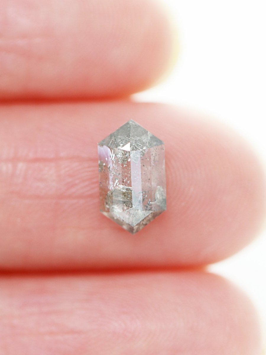 1.37CT Premium Salt and Pepper Hexagon Inventory SKU SPHEX-100
