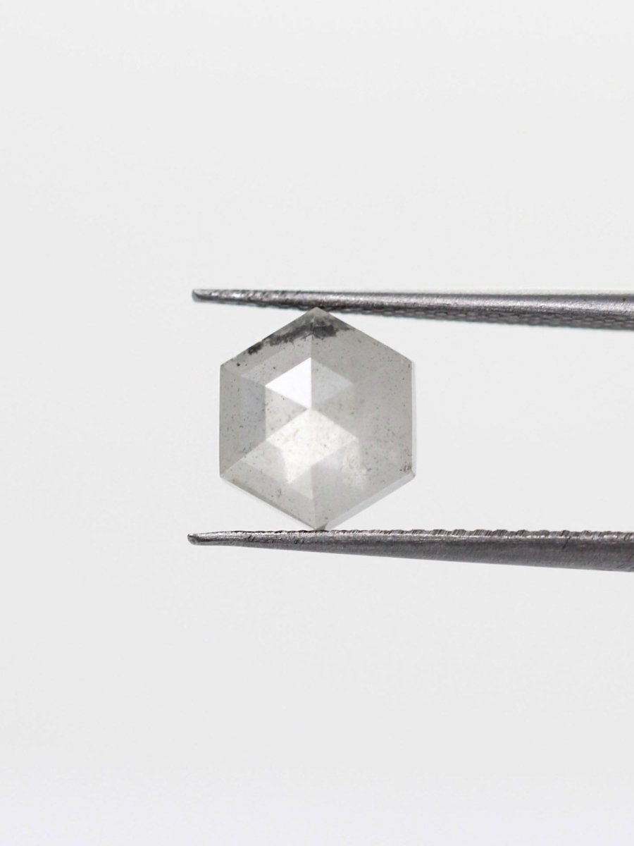 2.03CT Salt and Pepper Hexagon Inventory SKU SPHEX-79