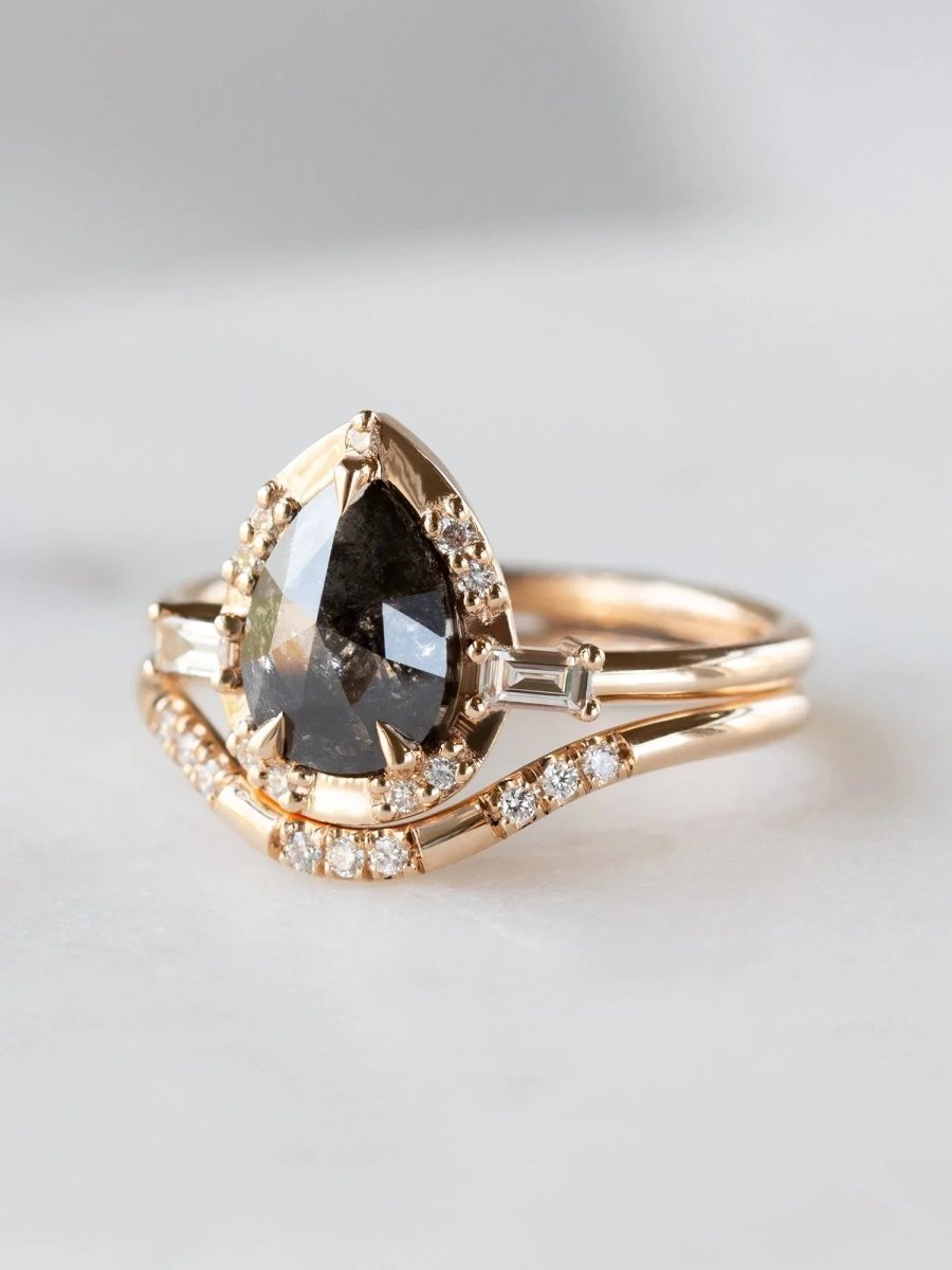 hiddenspace jewelry fine jewelry los angeles art deco design architectural fine jewelry wedding band stacking rings stackable band 14k gold ring diamond ring unique fine jewelry ADELIO BAND