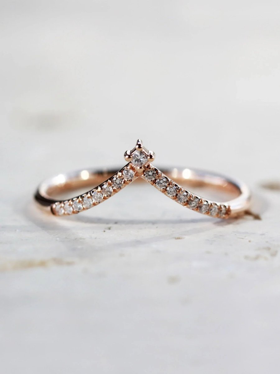 hiddenspace jewelry fine jewelry los angeles art deco design architectural fine jewelry wedding band stacking rings stackable band 14k gold ring diamond ring unique fine jewelry ALICE BAND