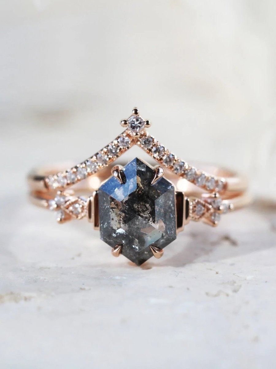 hiddenspace jewelry fine jewelry los angeles art deco design architectural fine jewelry wedding band stacking rings stackable band 14k gold ring diamond ring unique fine jewelry ALICE BAND