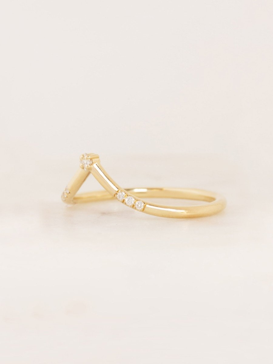 Fine jewelry wedding band hiddenspace jewelry art deco architectural design vintage jewelry diamond stacking band 14k gold ring unique matching band