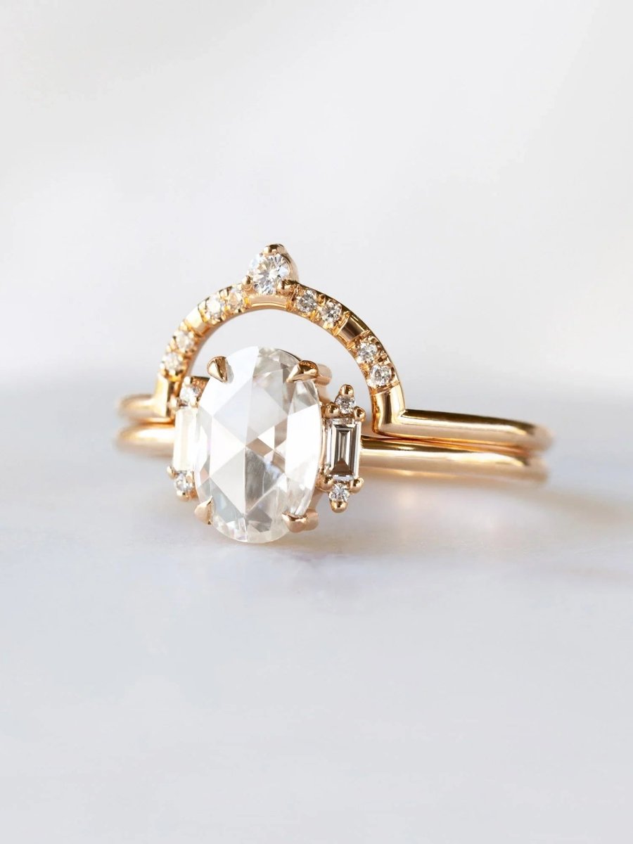 hiddenspace jewelry fine jewelry los angeles art deco design architectural fine jewelry wedding band stacking rings stackable band 14k gold ring diamond ring unique fine jewelry AUBREY BAND