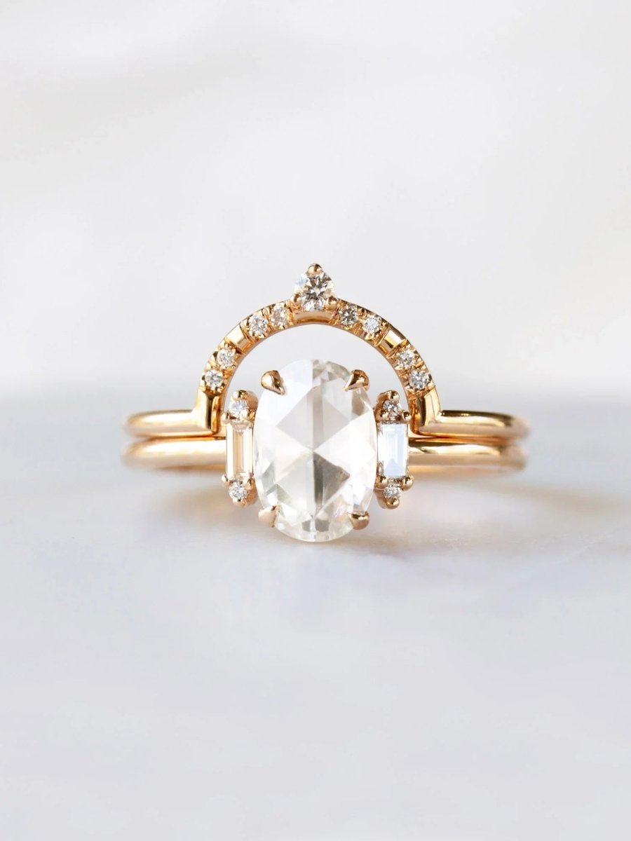 hiddenspace jewelry fine jewelry los angeles art deco design architectural fine jewelry wedding band stacking rings stackable band 14k gold ring diamond ring unique fine jewelry AUBREY BAND