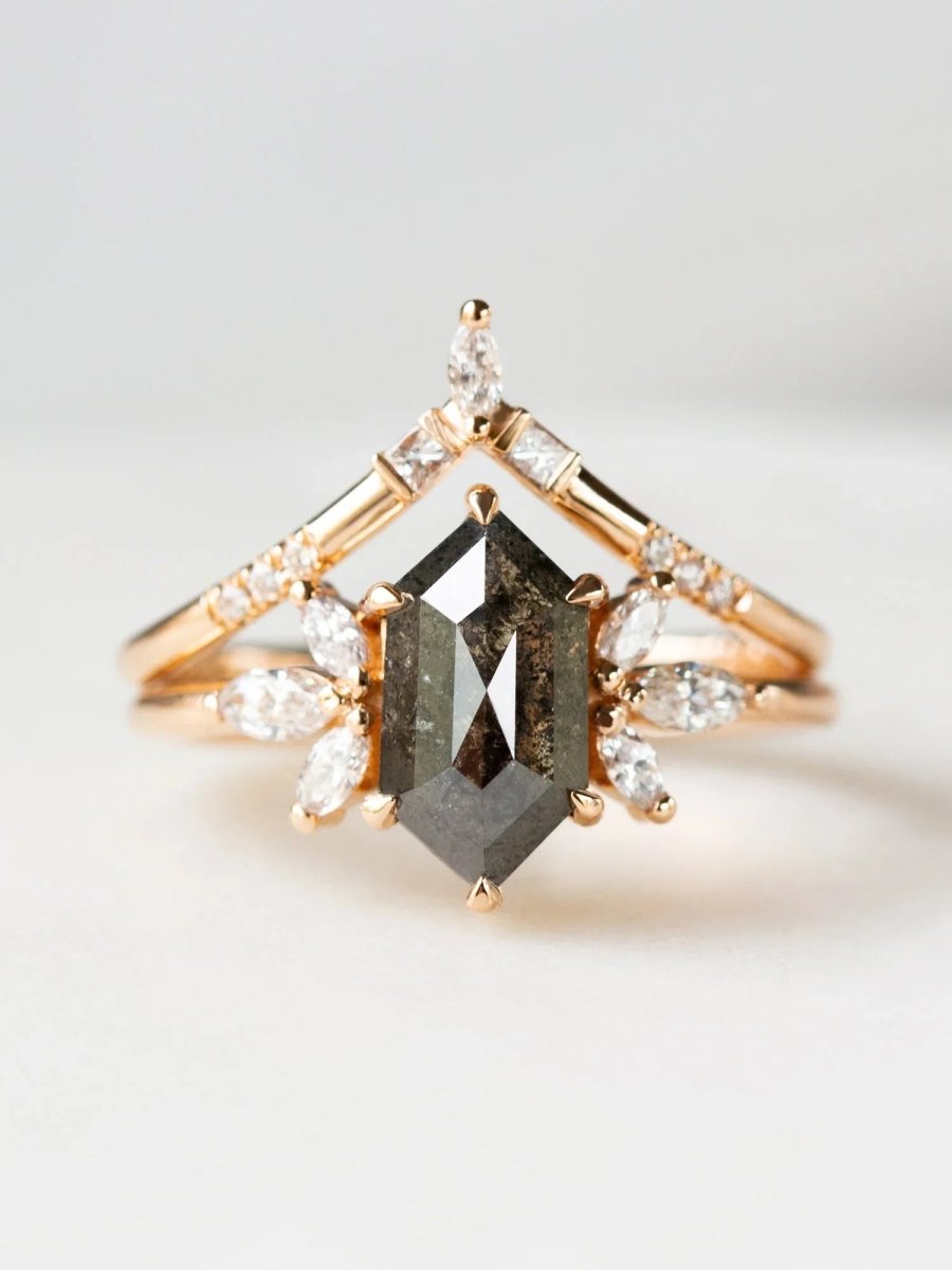 Art deco fine jewelry hiddenspace jewelry los angeles modern jewelry stacking rings wedding band engagement rings architectural design calista band