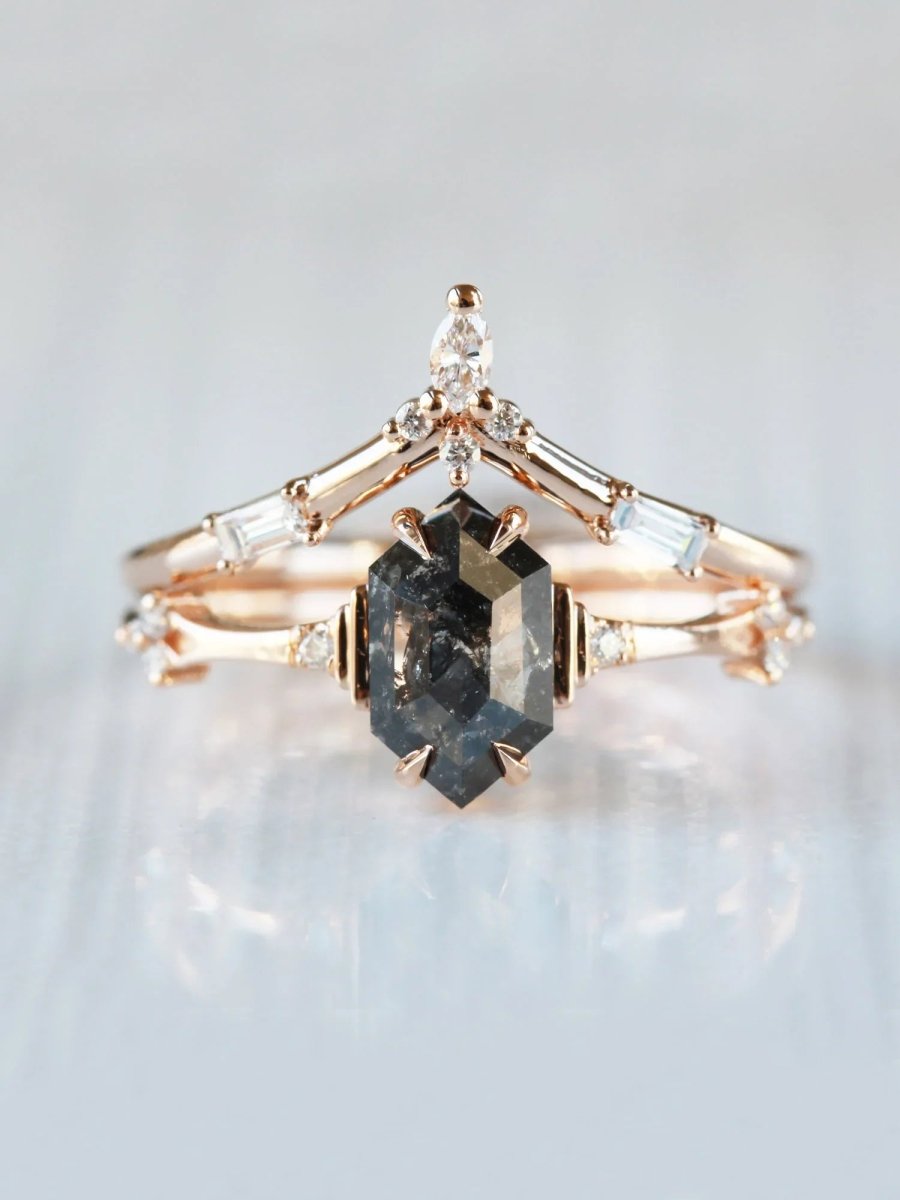 hiddenspace jewelry fine jewelry los angeles art deco design architectural fine jewelry wedding band stacking rings stackable band 14k gold ring diamond ring unique fine jewelry DORIC COLUMN BAND