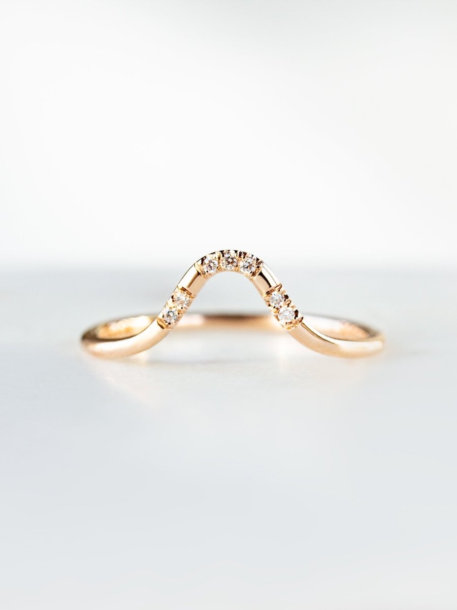 hiddenspace jewelry los angeles fine jewelry engagement ring stacking rings diamond 14k gold ring unique jewelry minimalism jewelry modern art eliana band