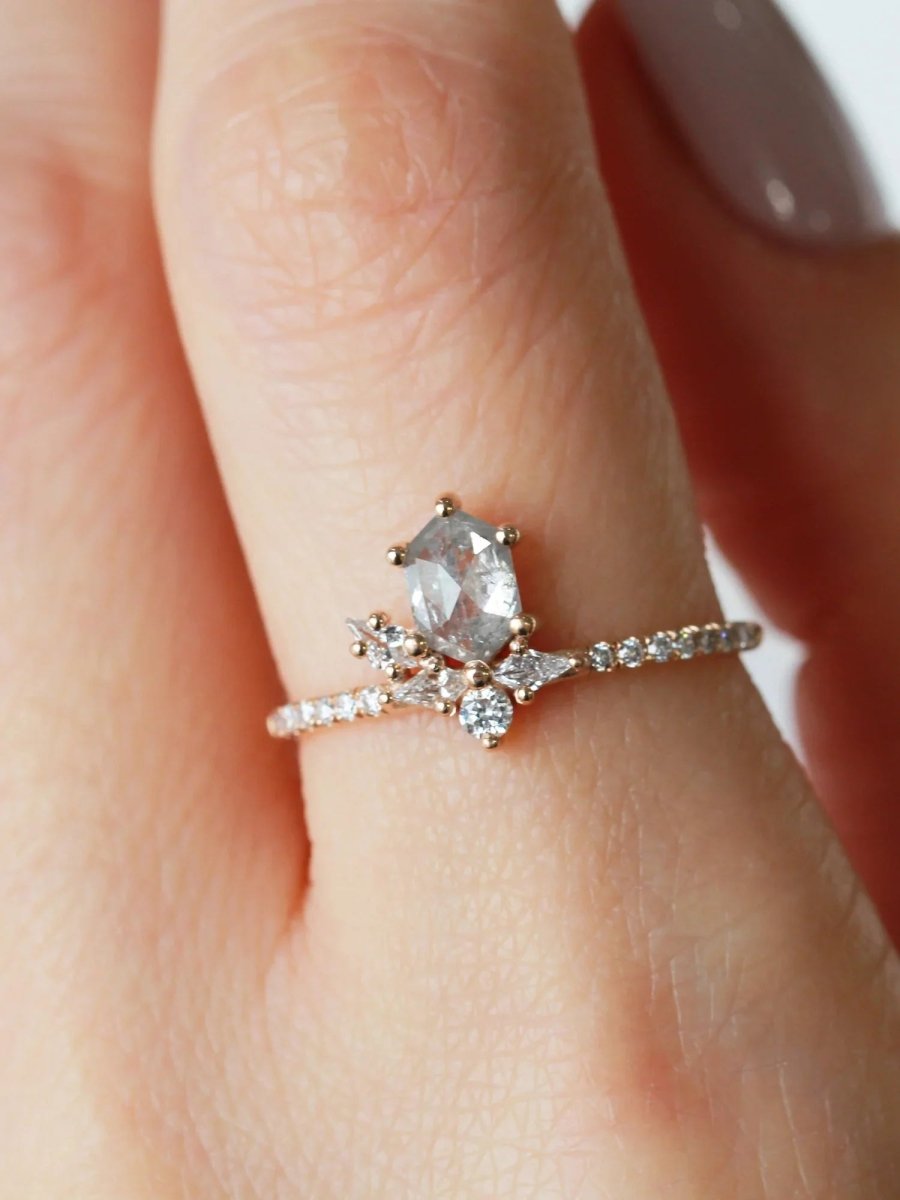 hiddenspace unique fine jewelry salt and pepper diamond engagement ring one of a kind ring diamond ring eunoia ring 2