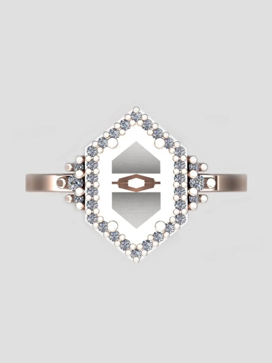H/S Hexagon Halo Ring