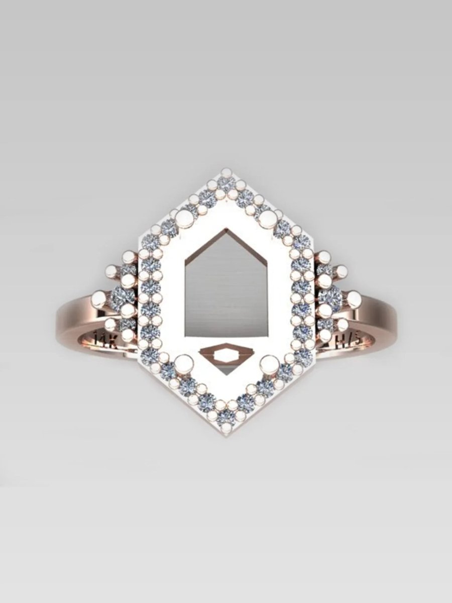 H/S Hexagon Halo Ring